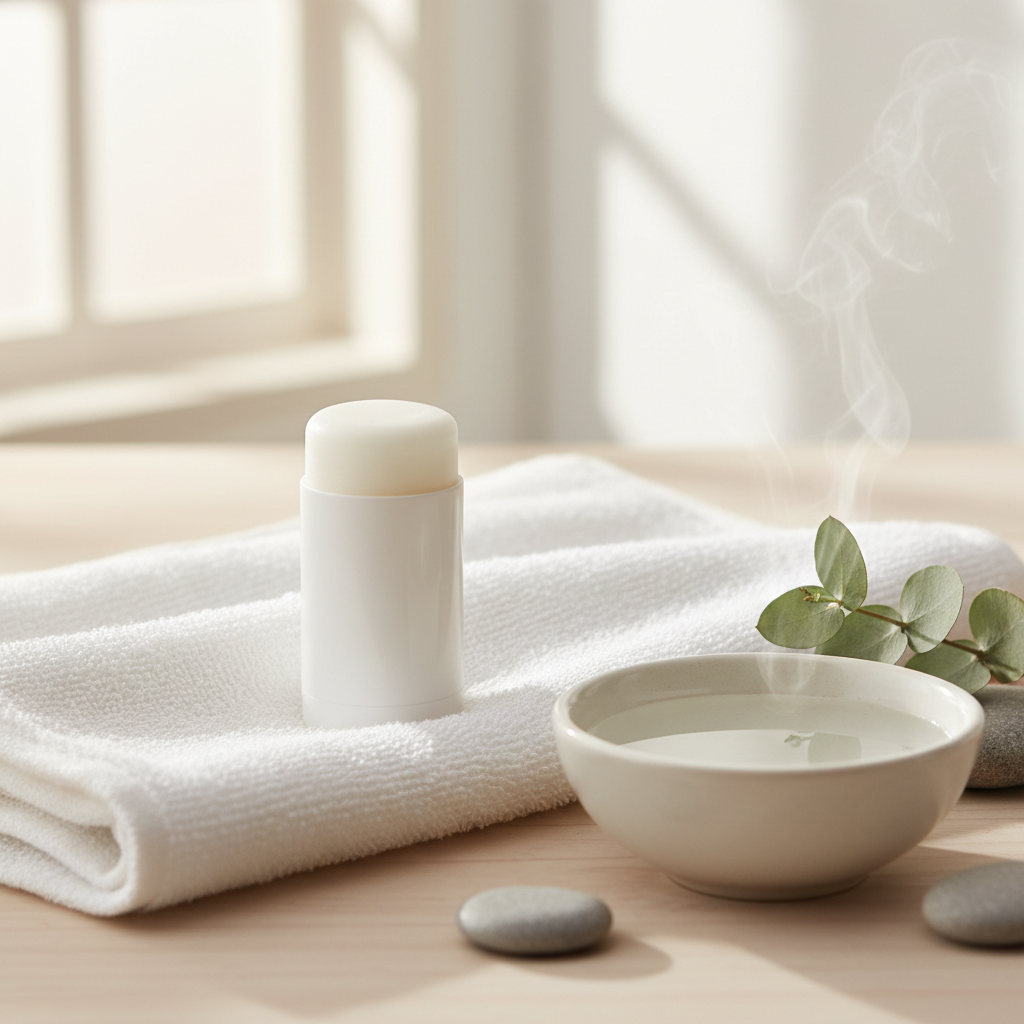 Balm on spa towel